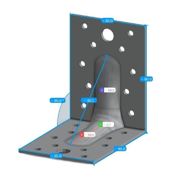 Simpson ABR90 Angle Bracket 65mm x 90mm x 90mm (10 Pack)