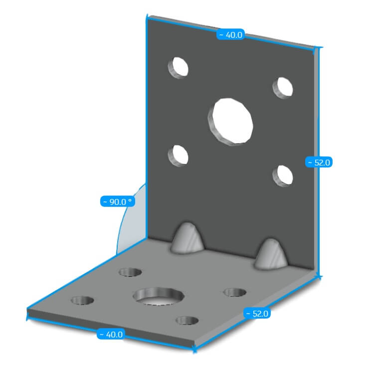 Simpson EA554/2 Angle Bracket 52mm x 52mm x 40mm (10 Pack)