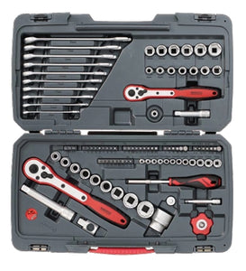Teng TMX098 1/2" 3/8" & 1/4"  Drive Socket Set With Spanners