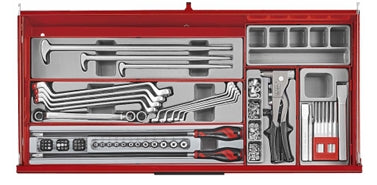 Teng 37" PRO35™ ROLLER CABINET TOOL KIT 663 PIECES RED