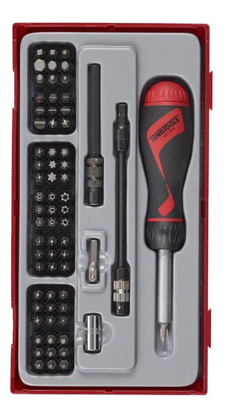 Teng TTMD74 Ratchet Screw driver & bit Set TT Tray