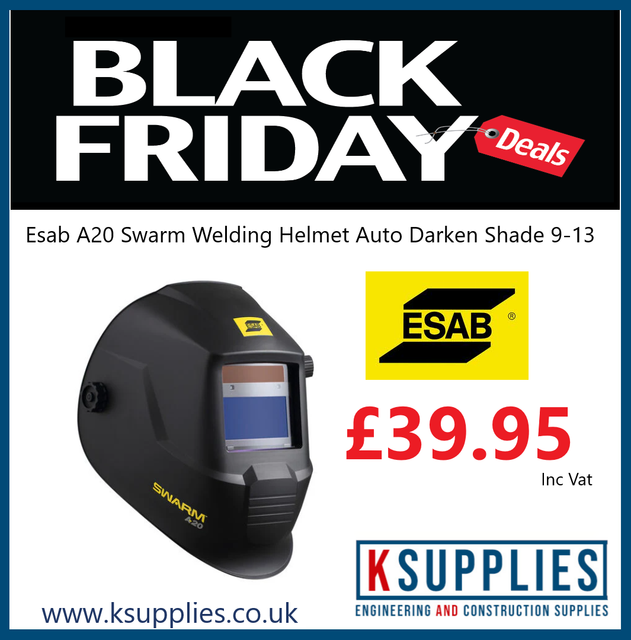 Esab A20 Swarm Welding Helmet Auto Darken Shade 9-13