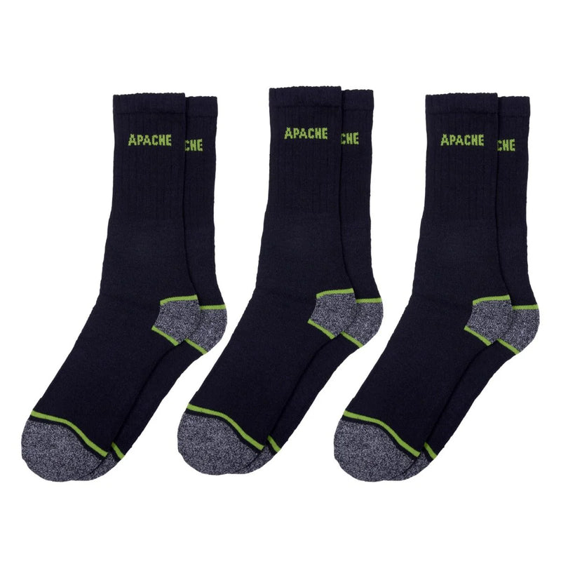 Apache Burlington Work Socks 3 Pack