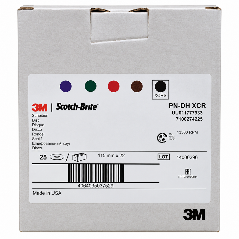 3M Scotchbrite 115mmx22 Black Surface Conditioning Disc Box 25