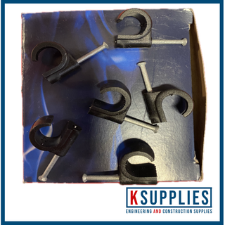 Unifix  3.5mm Black Round Cable Clip (Box 1000)