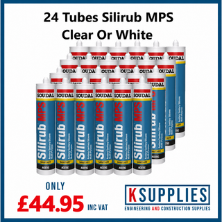 Soudal silirub MPS White Sanitary Silicone 24 Tubes