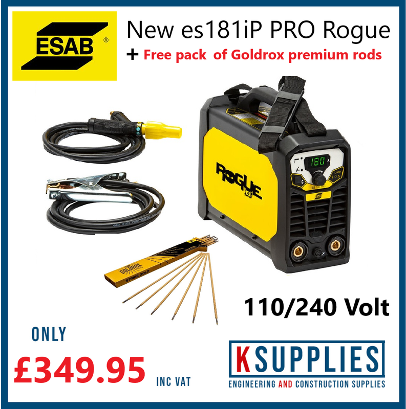 Esab Rogue ES181iP PRO 110v/230v MMA Stick Arc Welder