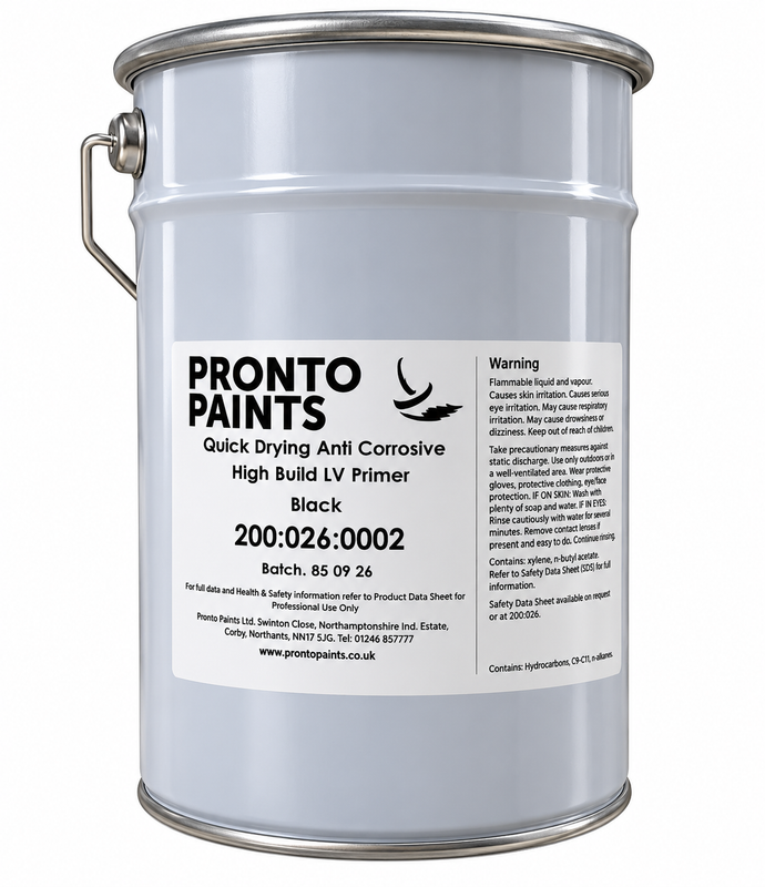 Pronto Paints 5ltr Black Quick Drying Anti Corrosive High Build Primer