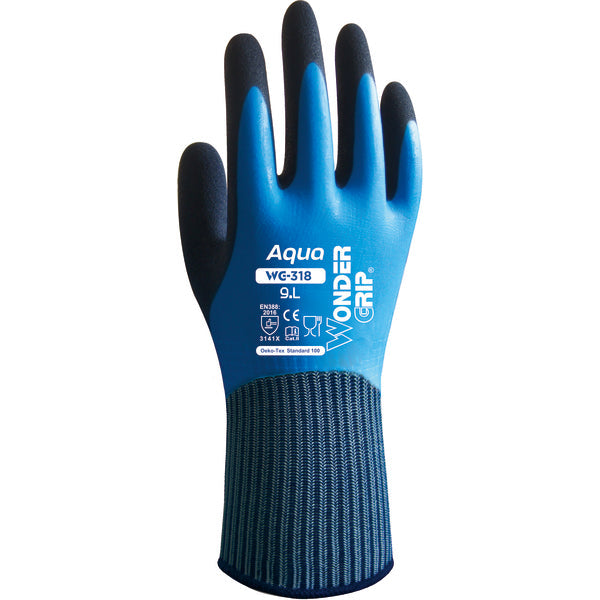 Wonder Grip® Aqua Size 10 XL Glove wg318