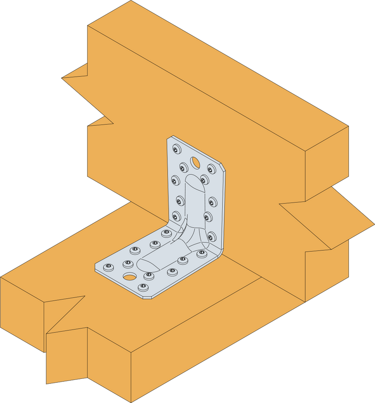 Simpson E9S/2.5 Large Reinforced Angle Bracket (10 Pack)