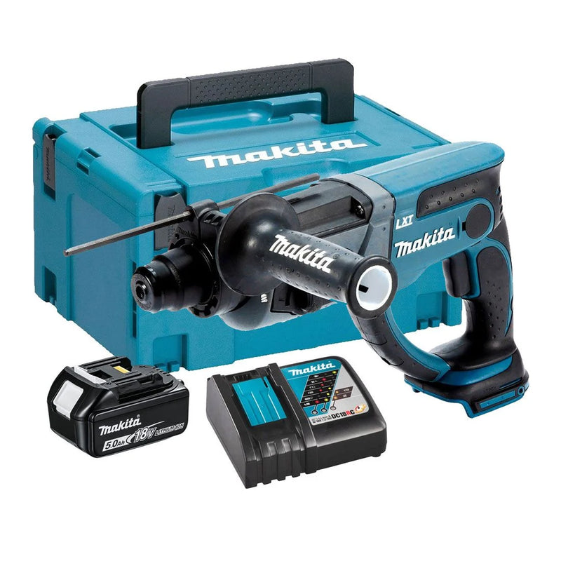 Makita DHR202RT1J 18v LXT SDS+ Cordless Rotary Hammer 20mm (1x 5.0Ah Battery)