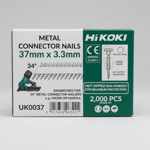 Hikoki 37mm Collated Metal Connector Twist Nails Uk0037
