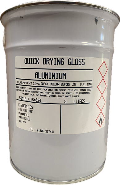 Rapid Dry Aluminium Gloss Paint 5 Litre