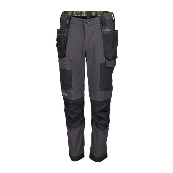 Apache Calgary 4 Way Stretch Grey/Black Holster Trouser