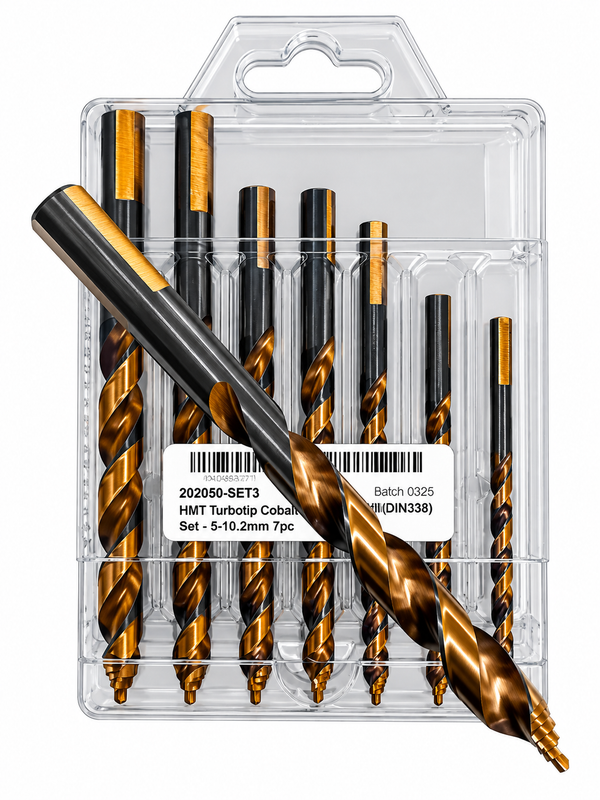 HMT 202050-set3  7pc Cobolt Turbotip Jobber Drill Set