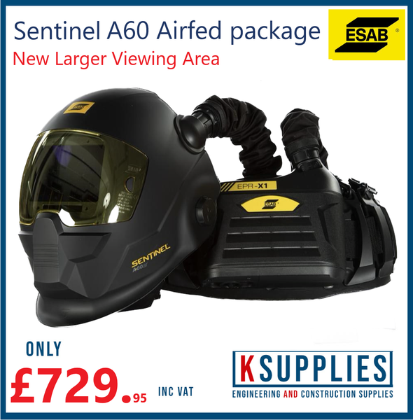 Esab Sentinel A60 Air Helmet With EPR-X1 PAPR Air pack
