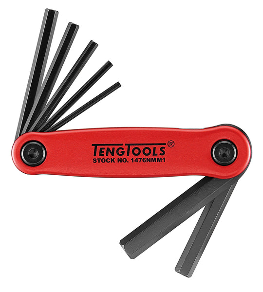 Teng 1476NMM1 Hex Key Set Metric 2.5-10mm