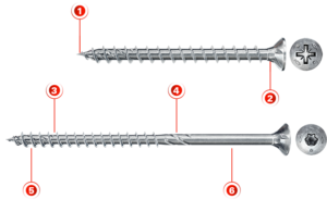 Fischer FPF11 Power Fast Countersunk Woodscrew / Chipboard Screw 3.5mm (200 BOX)