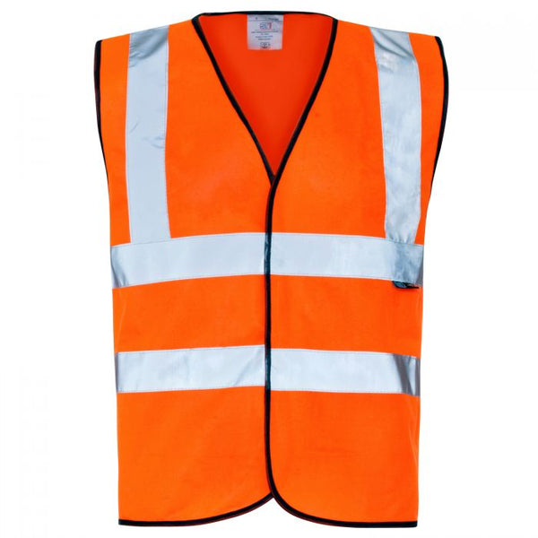 Supertouch Hi Viz Orange Waistcoat Vest (100 Pack)
