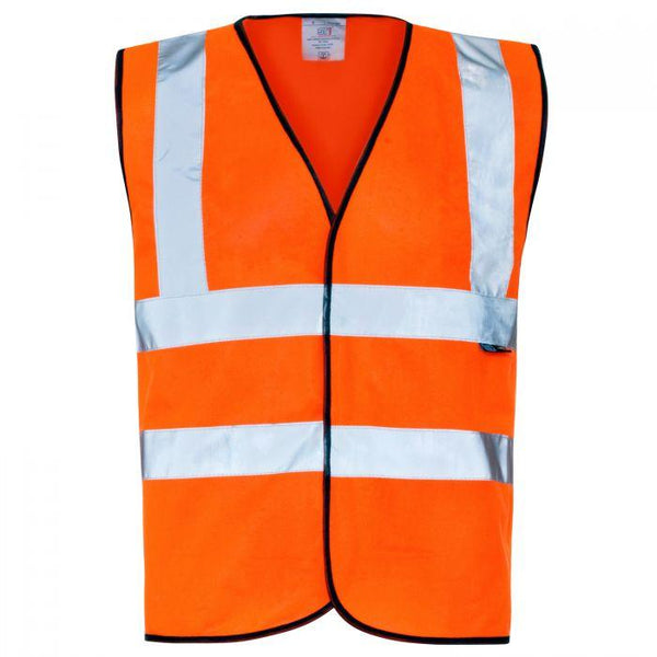 Supertouch Hi Viz Orange Waistcoat Vest (10 Pack)