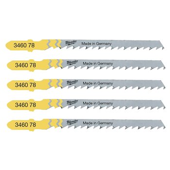 Milwaukee T244D Jigsaw Blades Wood  Pack of 5 (4932346078)