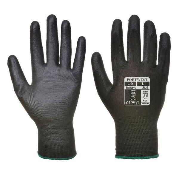 Portwest A120 PU Black Glove Size 8