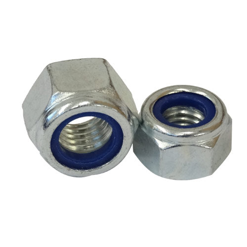 M24 Bzp Metric Nyloc Nuts Type T Din982
