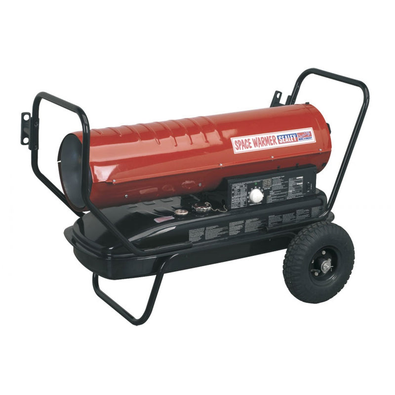 Sealey AB1008 Paraffin/Kerosene/Diesel Heater 100,000Btu/hr with Wheels
