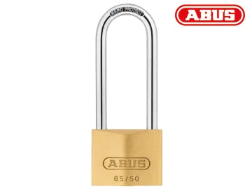 Abus 65/50 80mm Long Shackle Brass Padlock