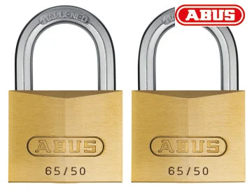 Abus 65/50 Brass Padlock Twin Pack