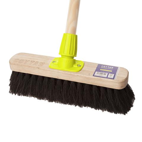 Cottom 11" Soft Sweeping Brush Coco Fibre Includes Handle