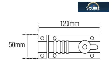 Squire CombiBolt Locking Bolt 120mm Combination Padlock (padbolt)