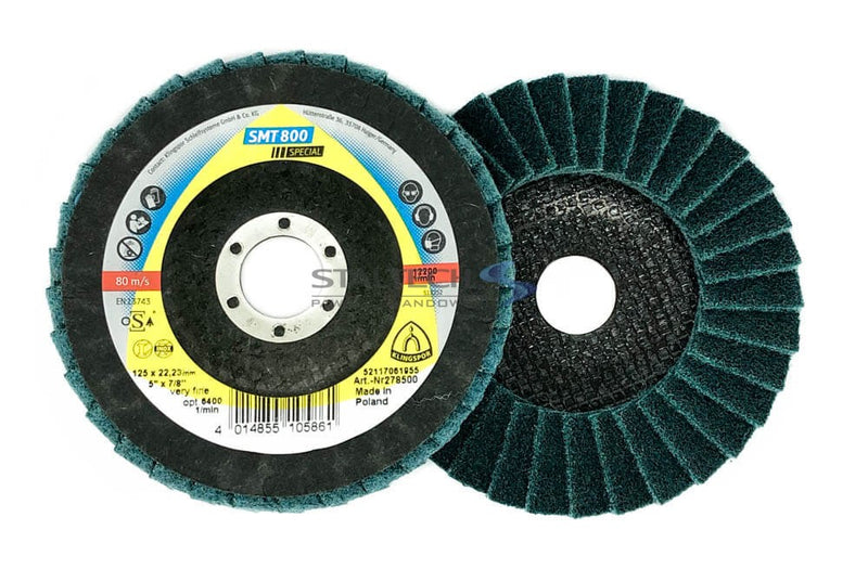 Klingspor SMT800 115mm Fine Blue Polishing Flap Disc (278497) 10 Pack