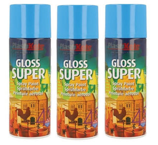 Plastikote 400ml gloss super spray paint Various colours (Pack of 6)