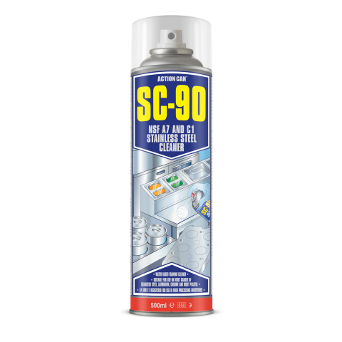 Action Can SC90 500ml Aerosol Stainless Steel Cleaner (Food Grade)