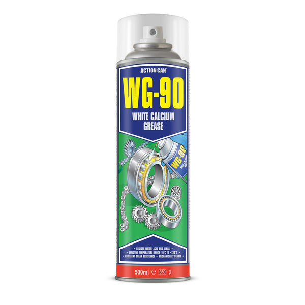 Action Can WG90 500ml Aerosol White Calcium Spray Grease