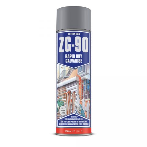 Action Can ZG90 Cold Zinc Galv Spray 500ml (Bulk Buy) Box 15