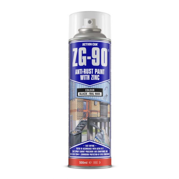 Action Can ZG90 Satin Black Spray 500ml