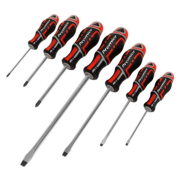 Sealey AK4321 Screwdriver Set 7pc GripMAX® Red