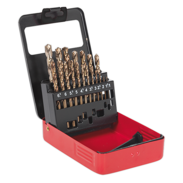 Sealey AK4701 HSS Cobalt Fully Ground Drill Bit Set 19pc Metric 1-10mm