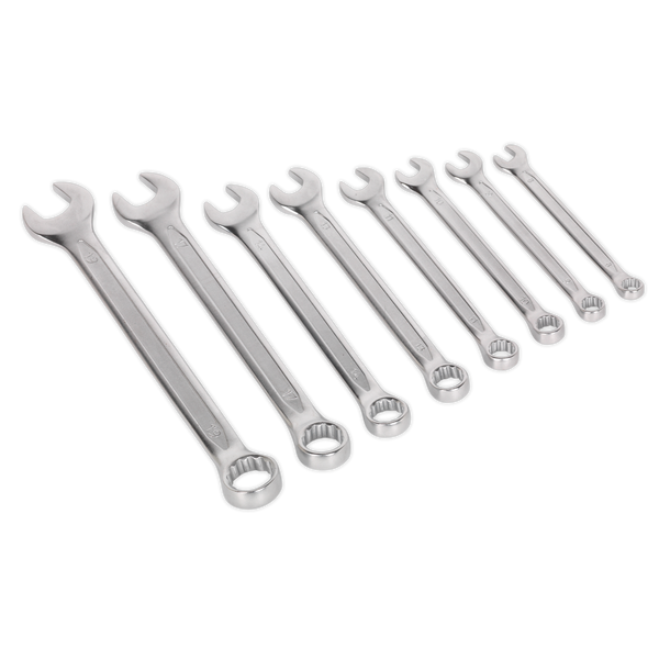 Sealey AK63252 8pc Metric Combination Spanner Set 8-19mm