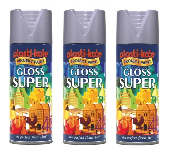 Plastikote 400ml gloss super spray paint Various colours (Pack of 6)