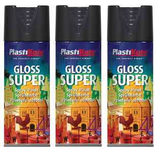 Plastikote 400ml gloss super spray paint Various colours (Pack of 6)