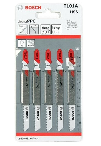 Bosch T101A  Acrylic Jigsaw Blades Pack of 5