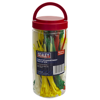Sealey CT375 Assorted Colour Cable Ties 375pc