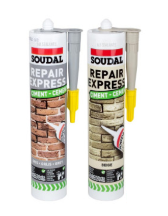 Soudal Repair Express Cement 290ml Tube Grey Or Beige