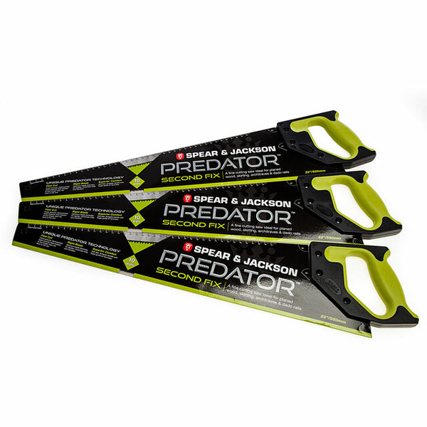 Spear & Jackson B98SF Predator Second Fix Hand Saw Triple Pack 550mm (22")