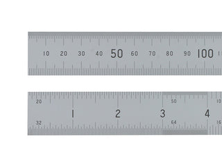 Fisher 24"/600mm Satin Chrome Steel Rule