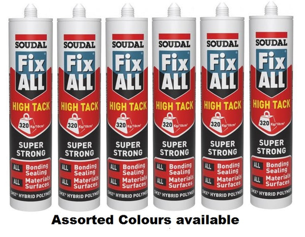 Soudal Fix All Silicone High Tack SMX Sealant Strong Bond Adhesive Polymer