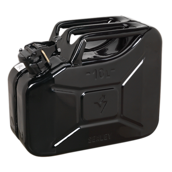 Sealey JC10B Steel Jerry Can 10L - Black